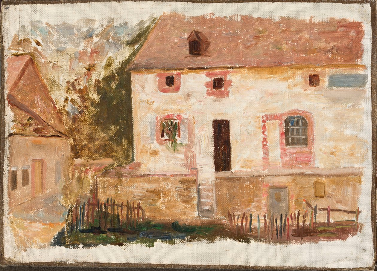Une maison avec des palissades - Tadeusz Makowski