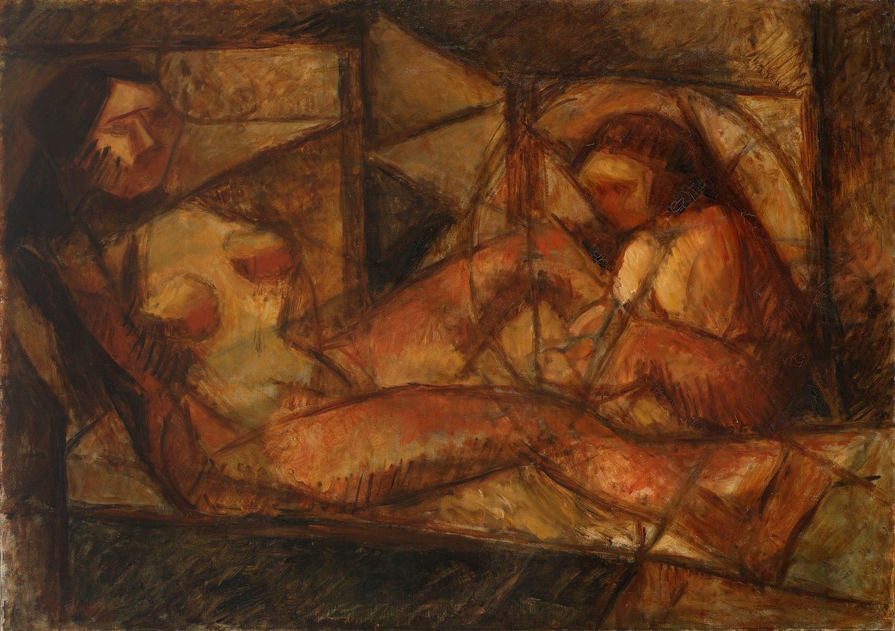 Deux nus féminins cubistes - Tadeusz Makowski