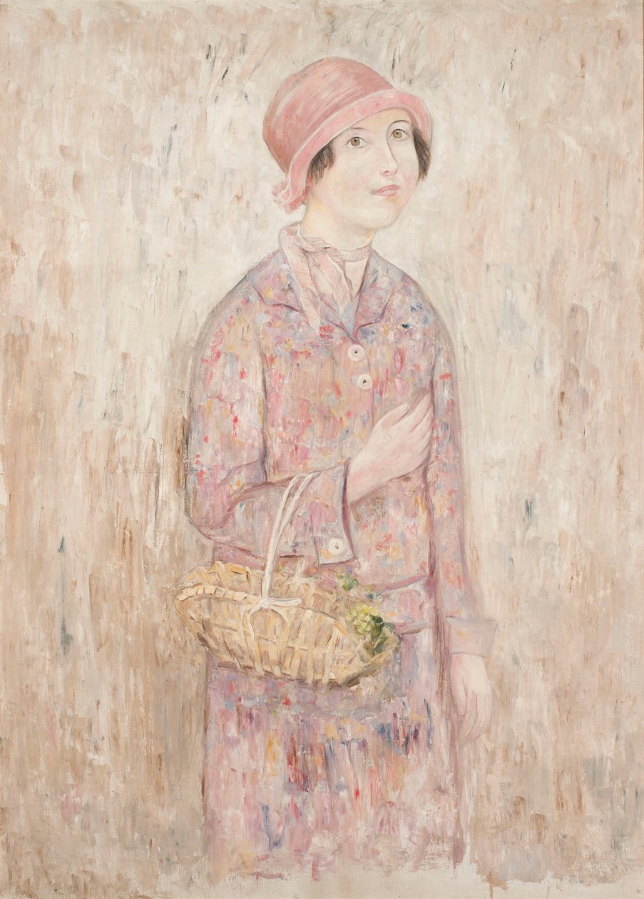 La jeune fille au chapeau rose - Tadeusz Makowski