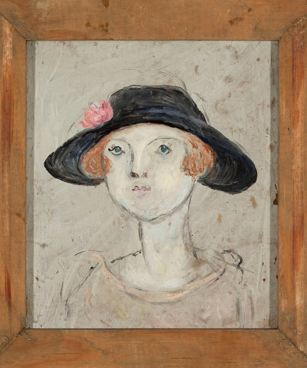 Tête de femme au chapeau noir - Tadeusz Makowski