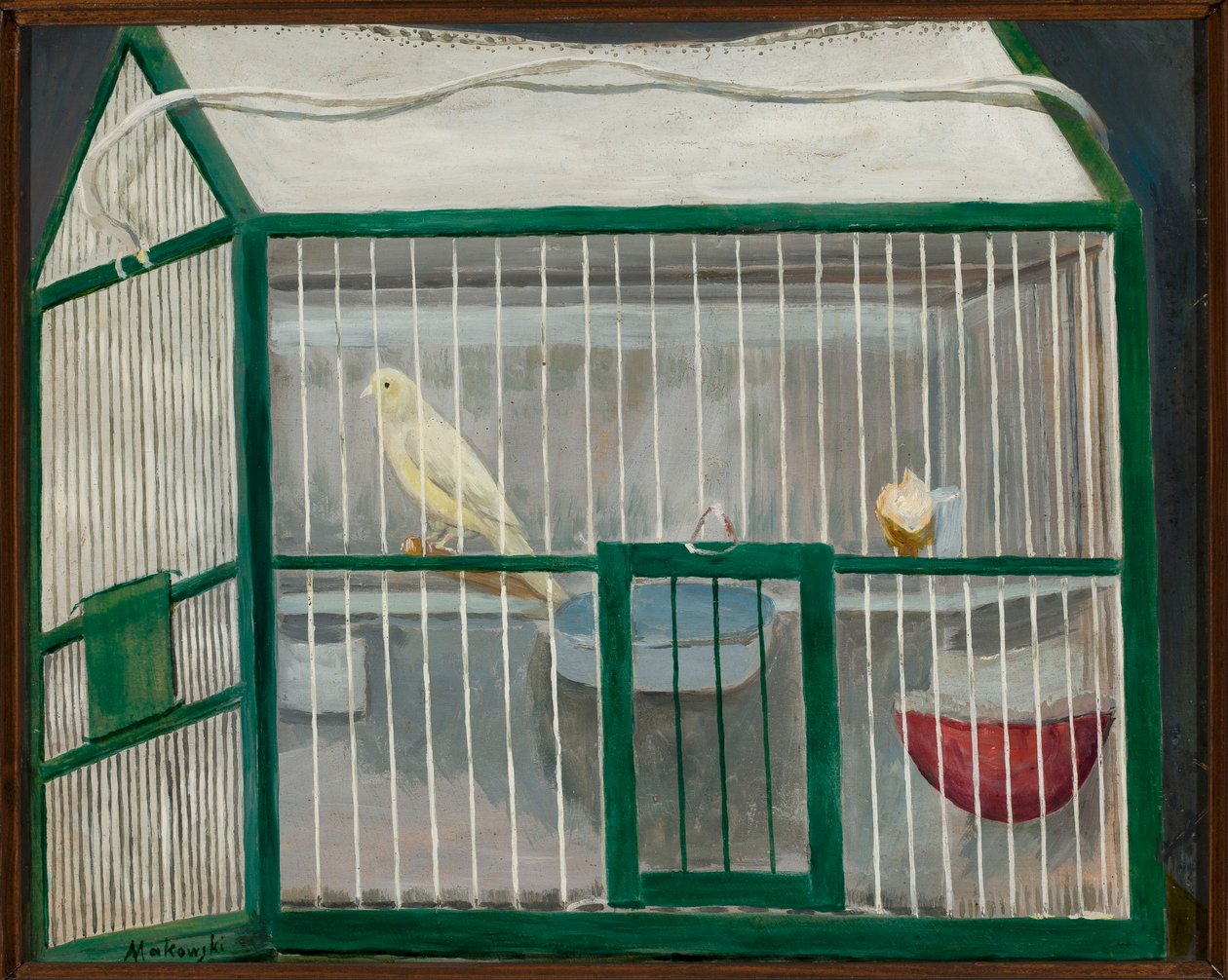 Une cage avec un canari - Tadeusz Makowski