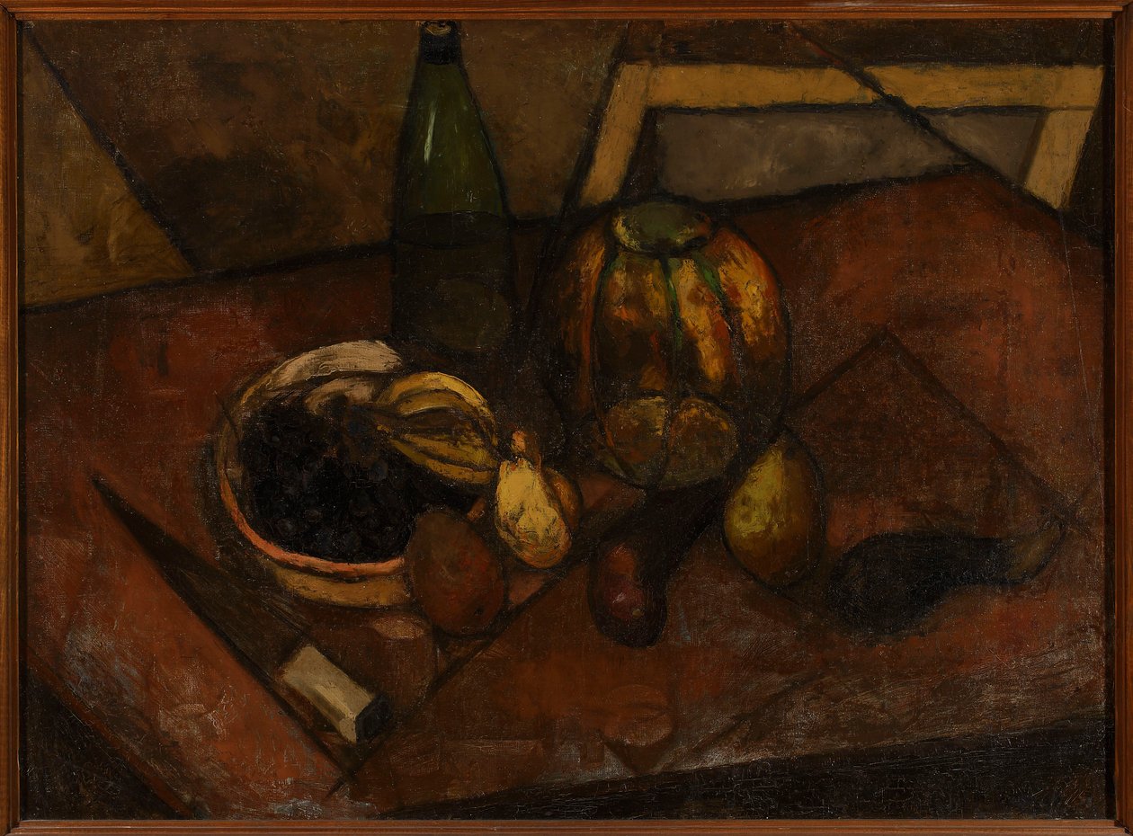 Nature morte avec un melon et un couteau - Tadeusz Makowski