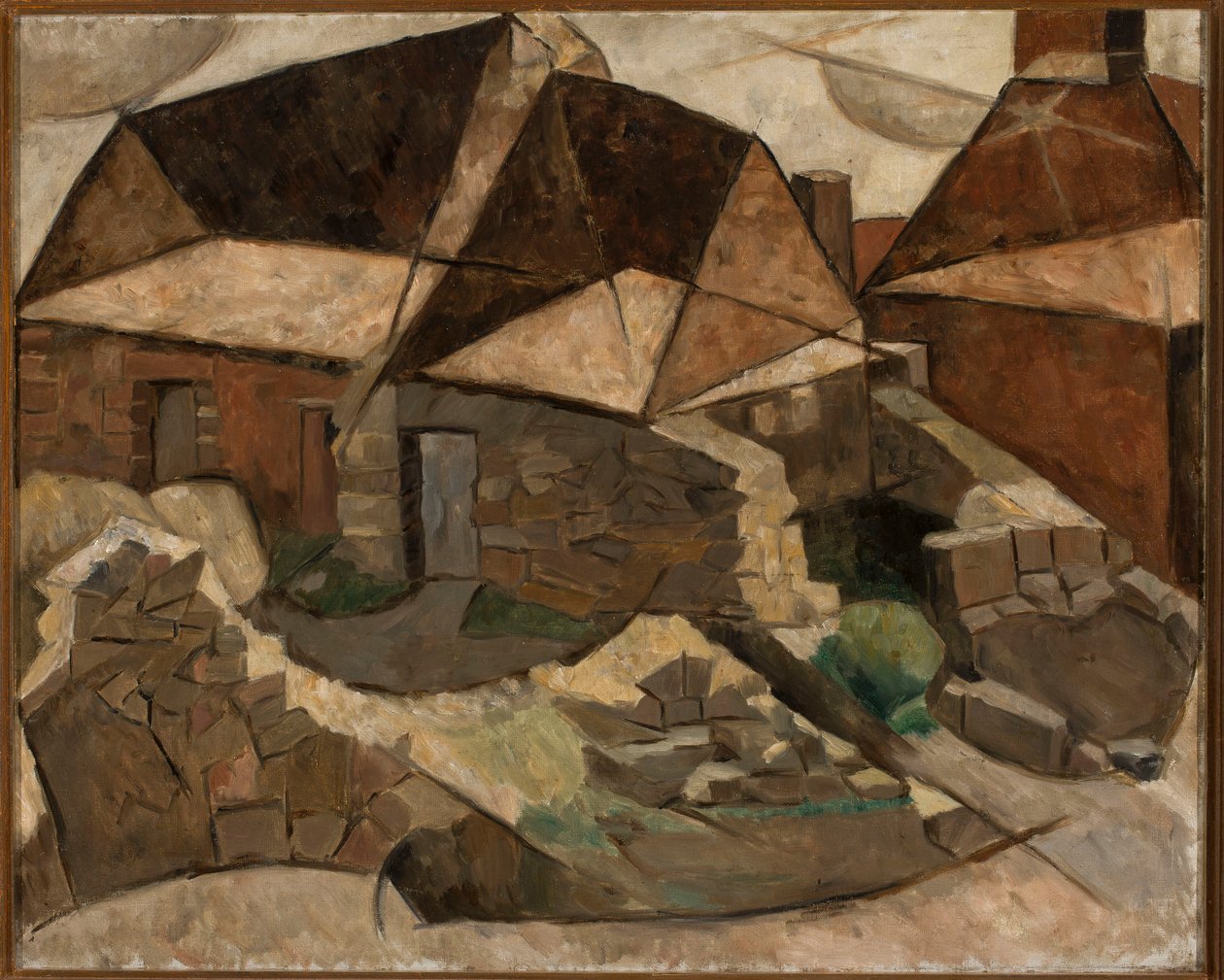 Paysage avec maisons - Tadeusz Makowski