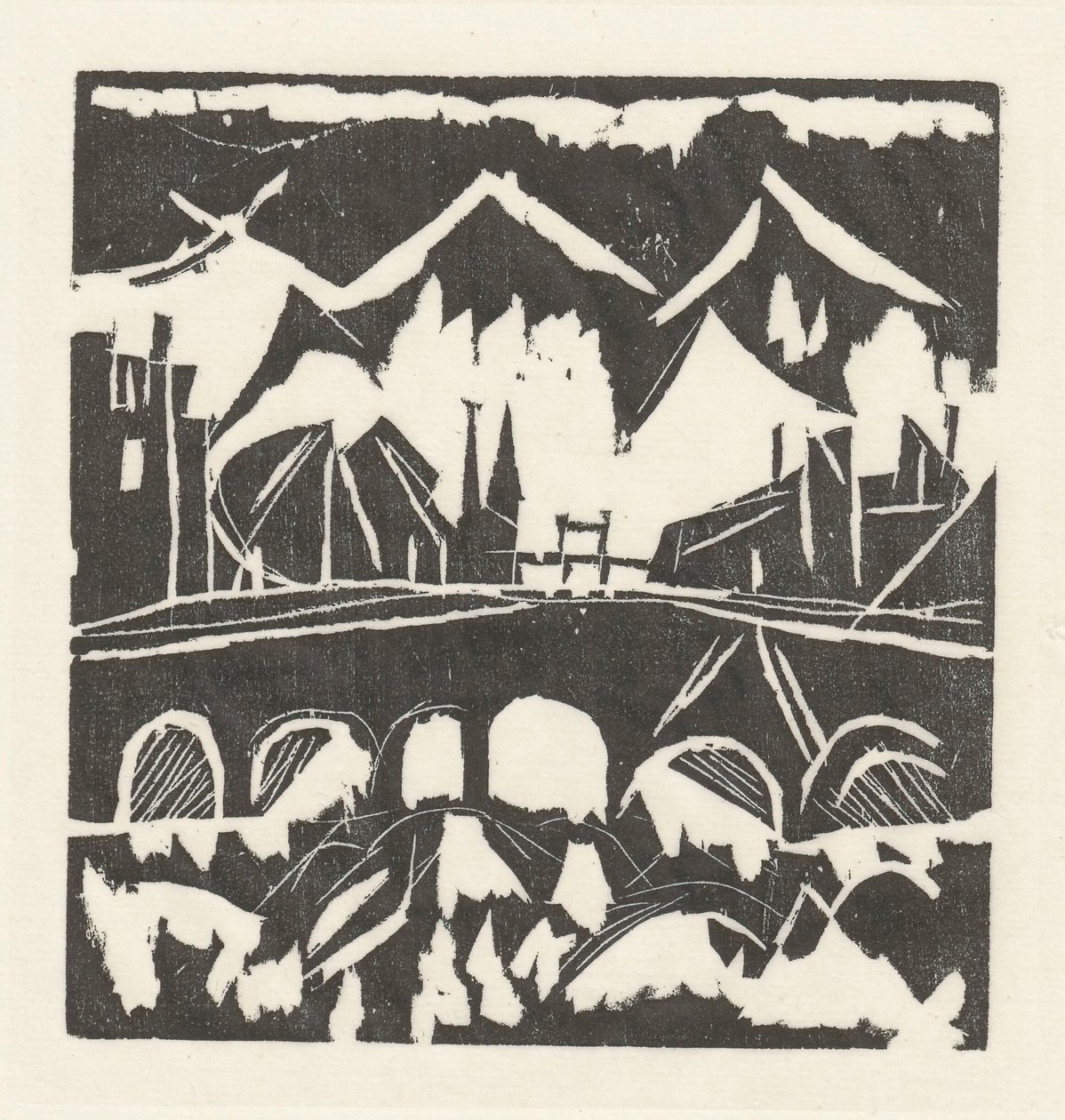 Paysage avec un pont - Tadeusz Makowski