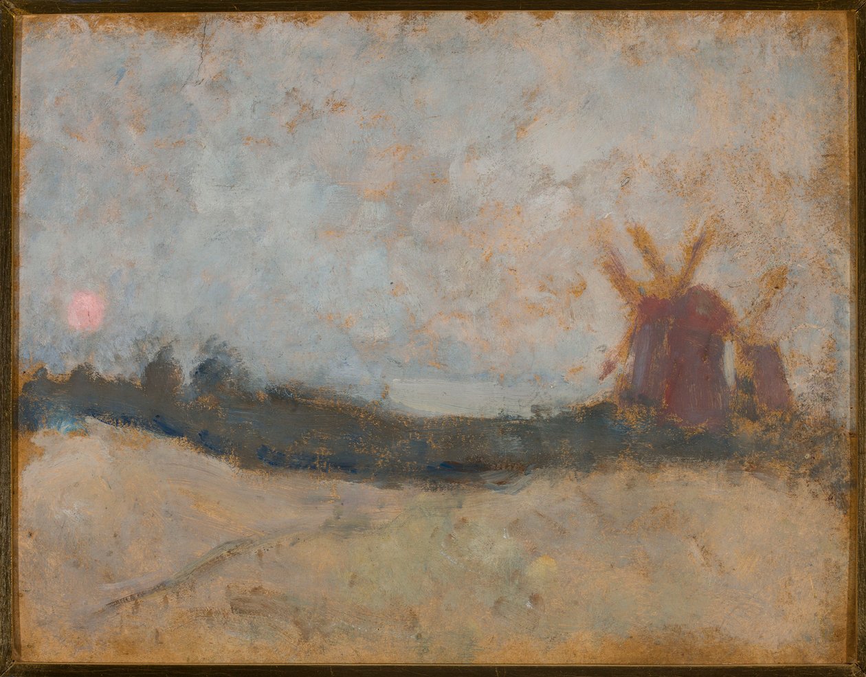 Paysage avec des moulins à vent - Tadeusz Makowski