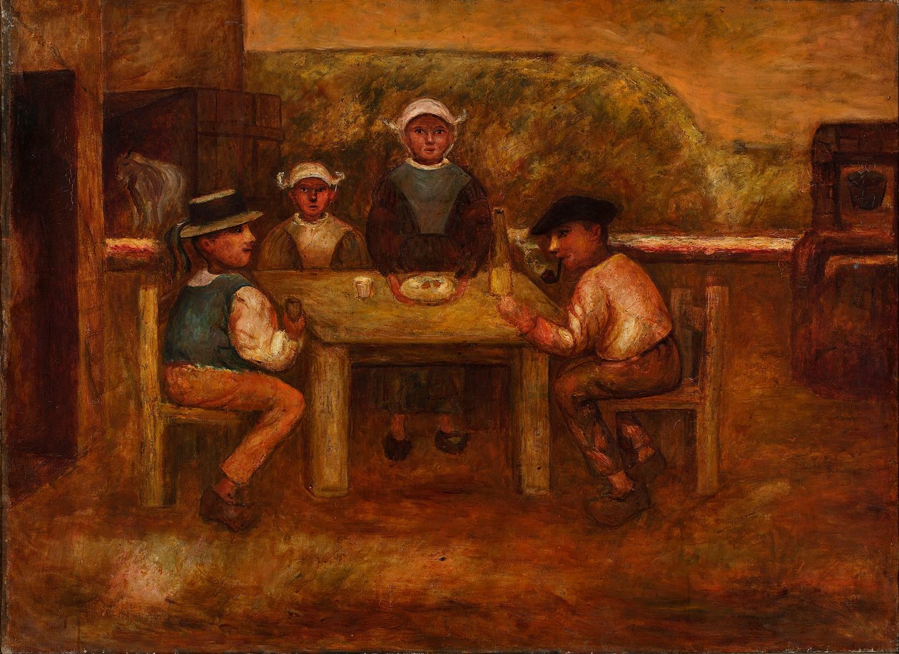 Repas des paysans - Tadeusz Makowski
