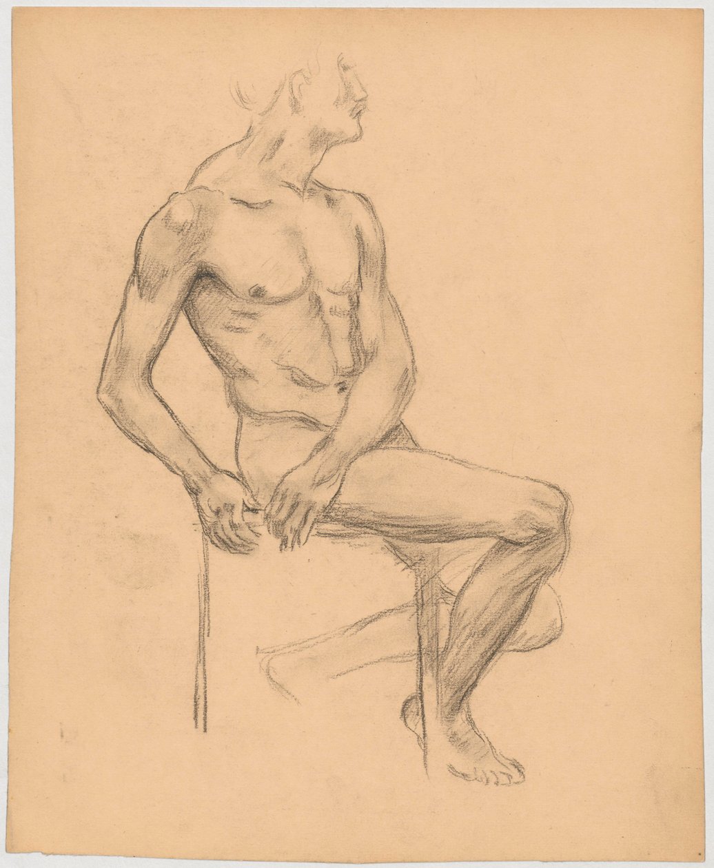Étude de nu masculin assis - Tadeusz Makowski
