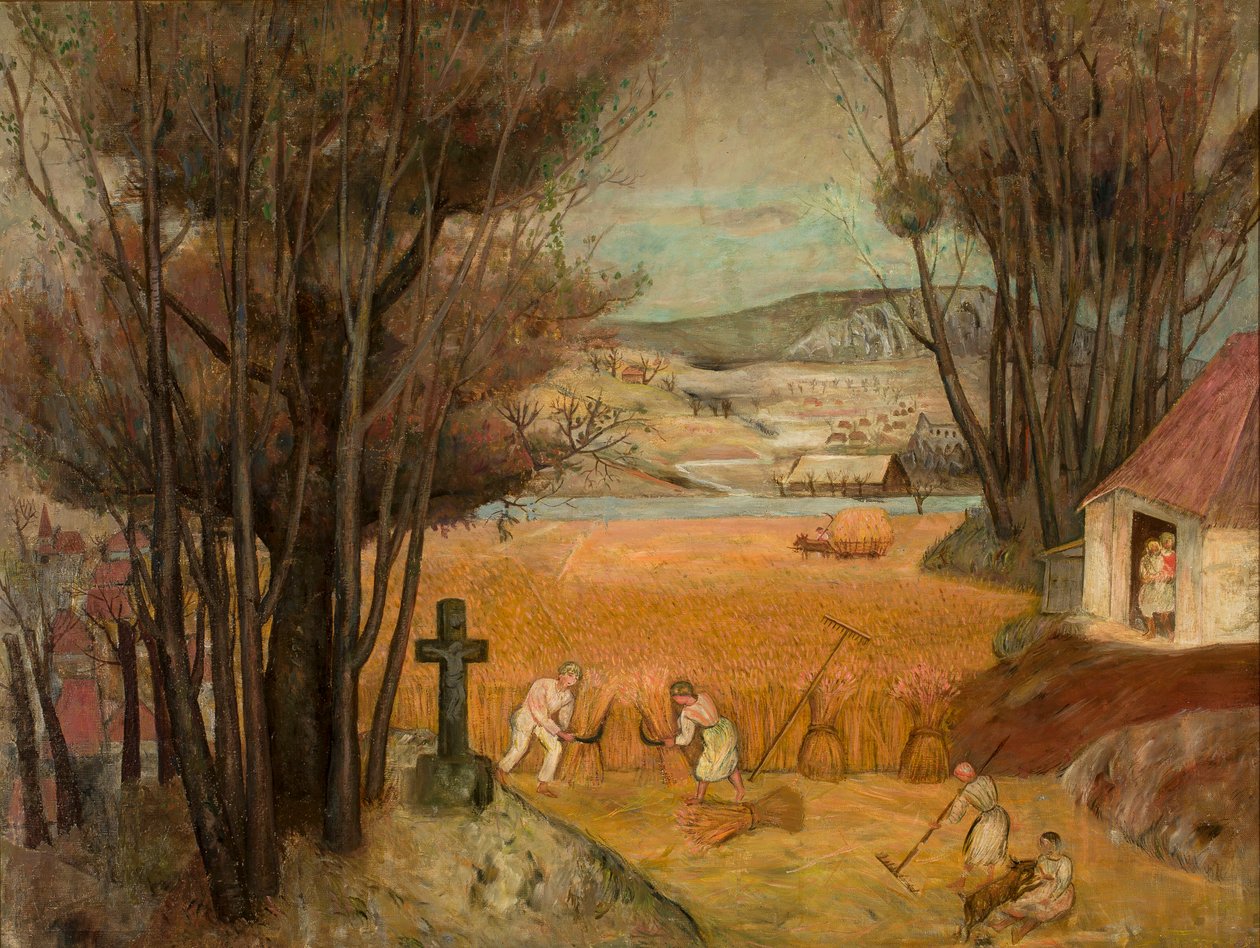 Moisson dans le champ - Tadeusz Makowski