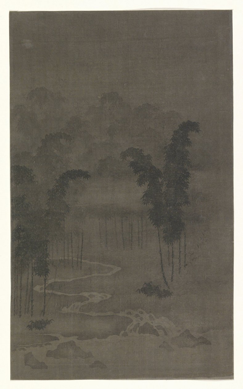 Forêt de bambous la nuit - Tan Zhirui (attributed to)