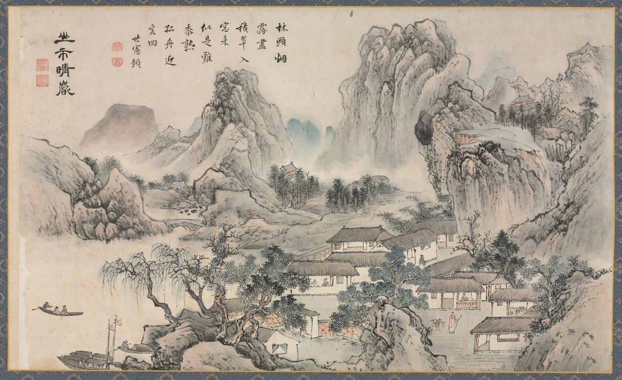 Une des huit vues des rivières Xiao et Xiang, 1788 - Tani Bunch