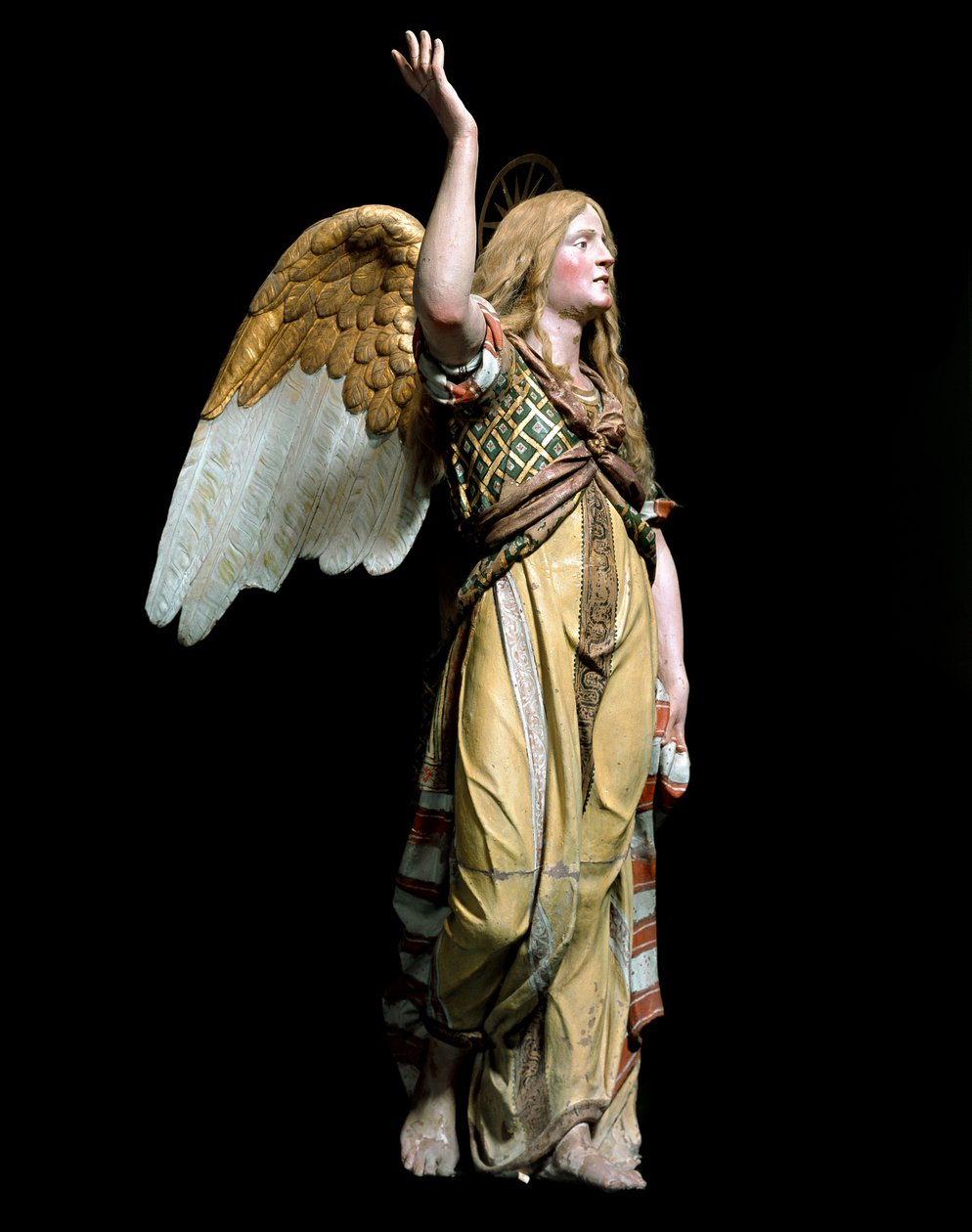 Ange annonçant à Joseph la naissance de Jésus. Sculpture de Tanzio da Varallo (Antonio d