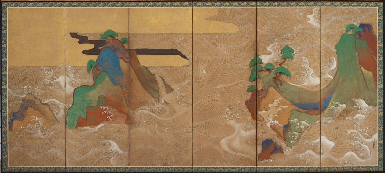 Vagues à Matsushima, période Edo - Tawaraya Sotatsu