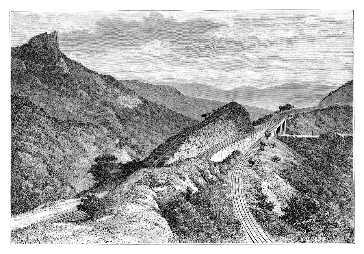Le Bhor Ghat, près de Khandala, Inde, 1895 - Taylor