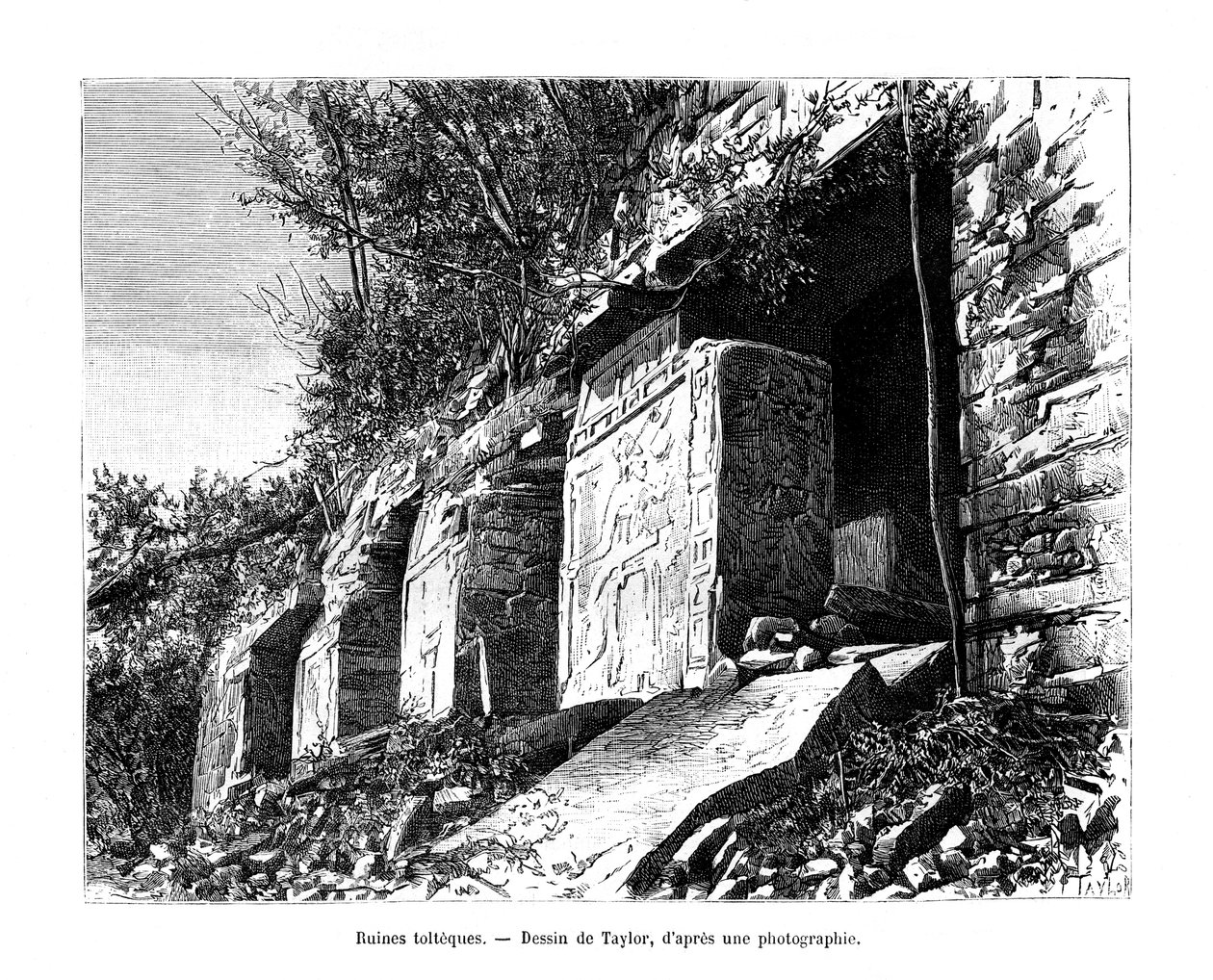 Ruines toltèques, Mexique, 19ème siècle - Taylor