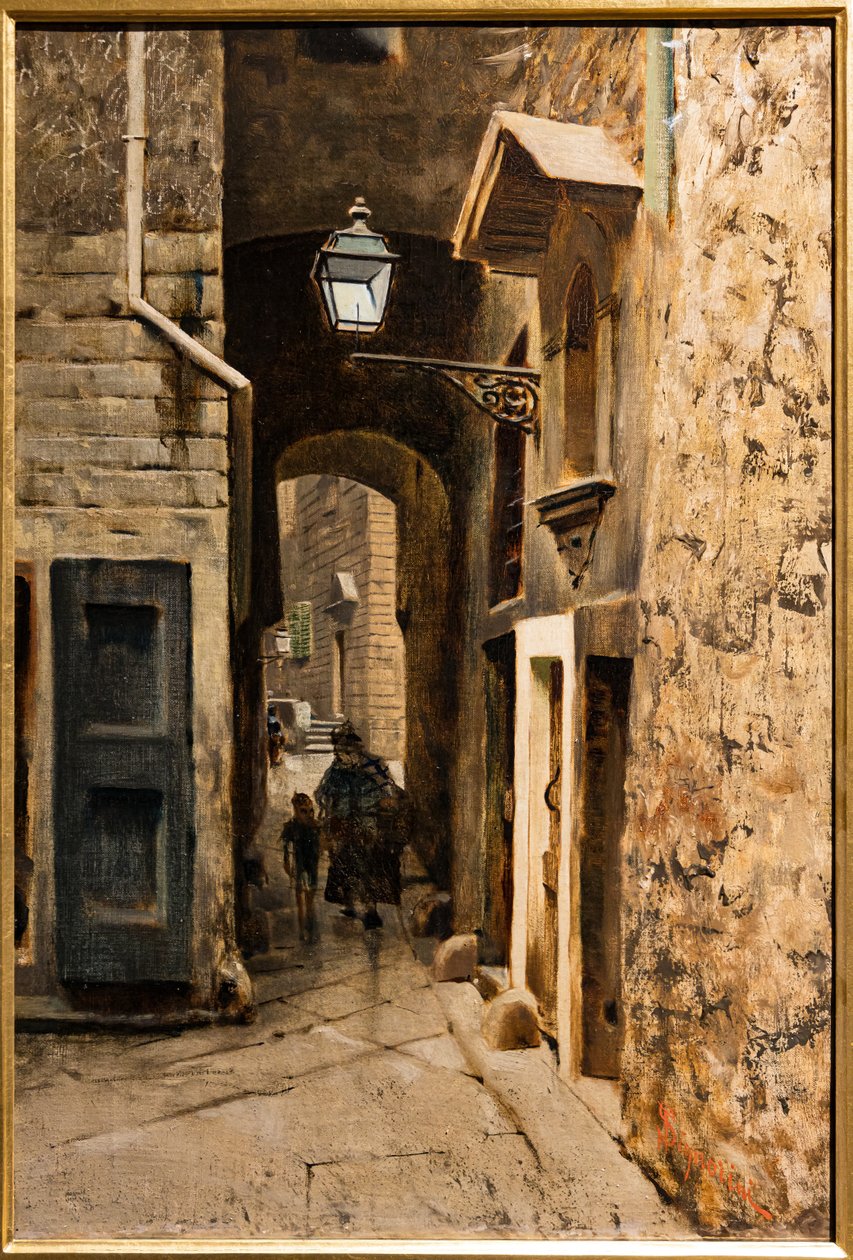 Rue Cavalieri dans le Vieux Ghetto de Florence, vers 1882 - Telemaco Signorini