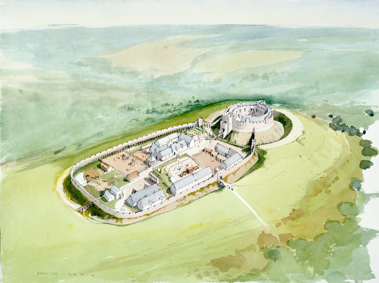Château de Restormel, 14ème siècle, vers 1990-2010 - Terry Ball