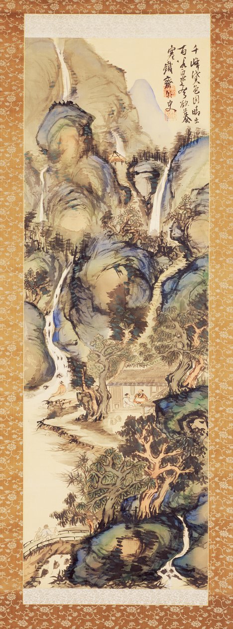 Paysage en bleu et vert, début des années 1910 - Tessai Tomioka