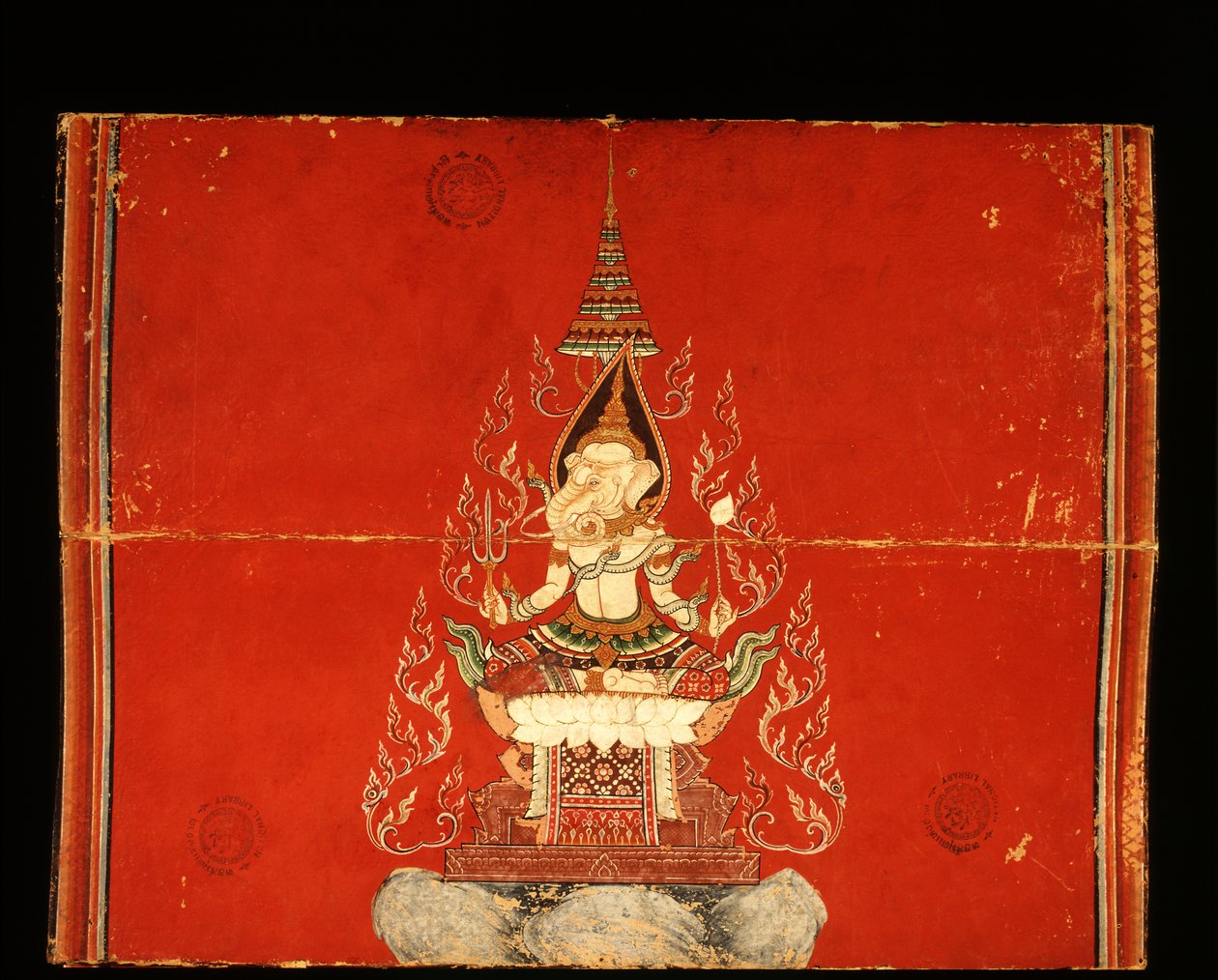 Manuscrit de Ganesh sur le dressage des éléphants - Thai School