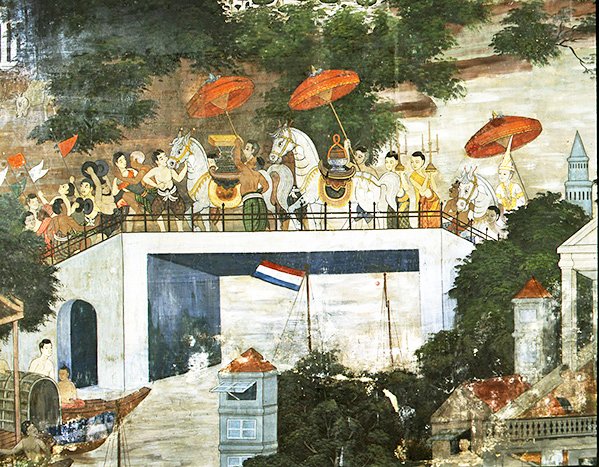 Moine emmené au monastère après sa consécration - Thai School