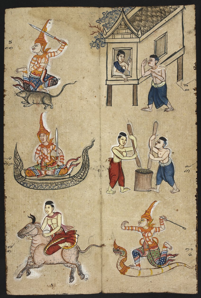 Manuel de divination thaïlandaise (Phrommachat), contenant des horoscopes basés sur le zodiaque chinois - Thai School