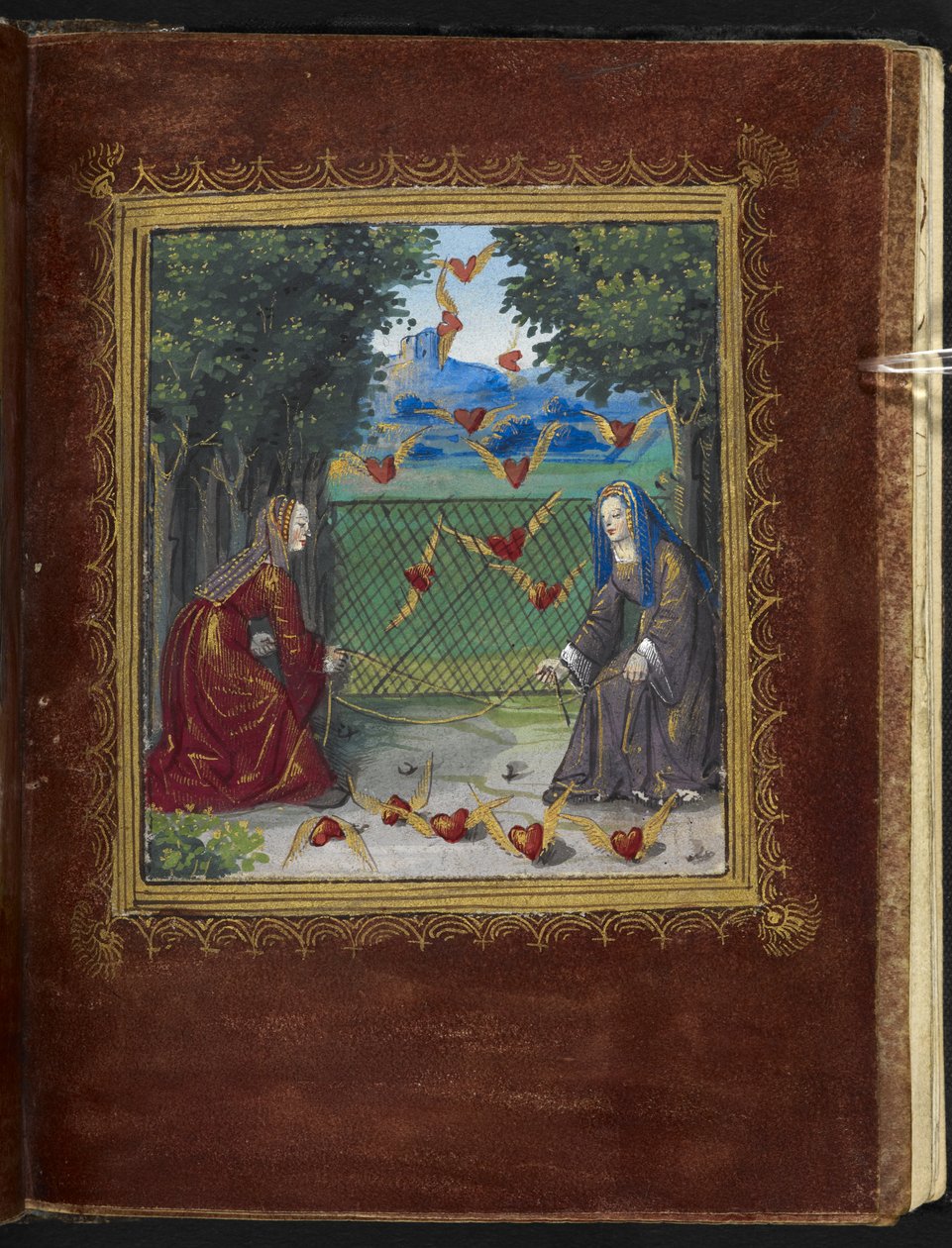 Jeunes filles et cœurs ailés, miniature du 