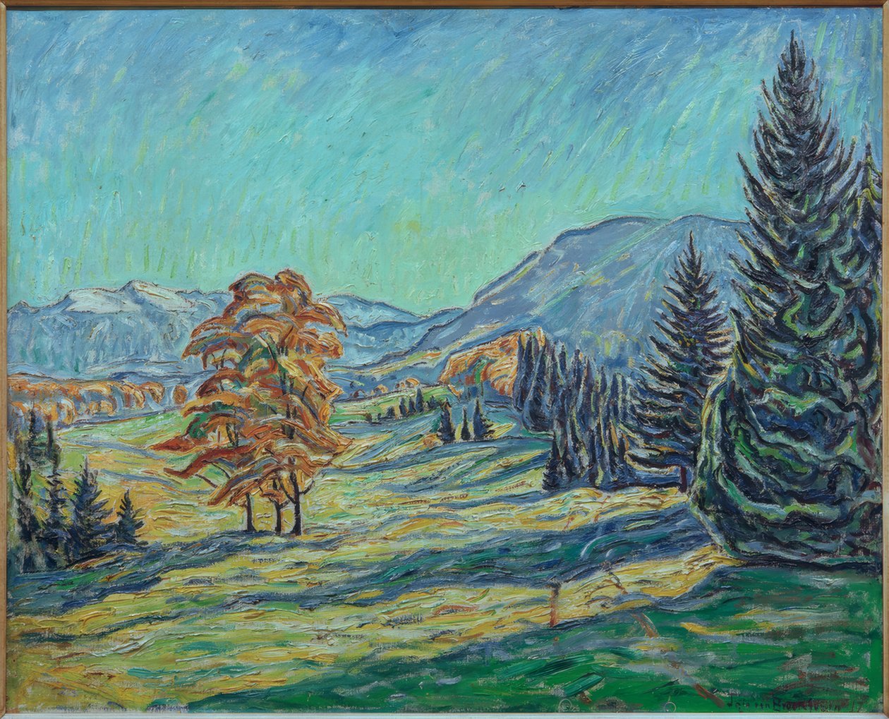 Paysage de montagne automnal - Theo von Brockhusen