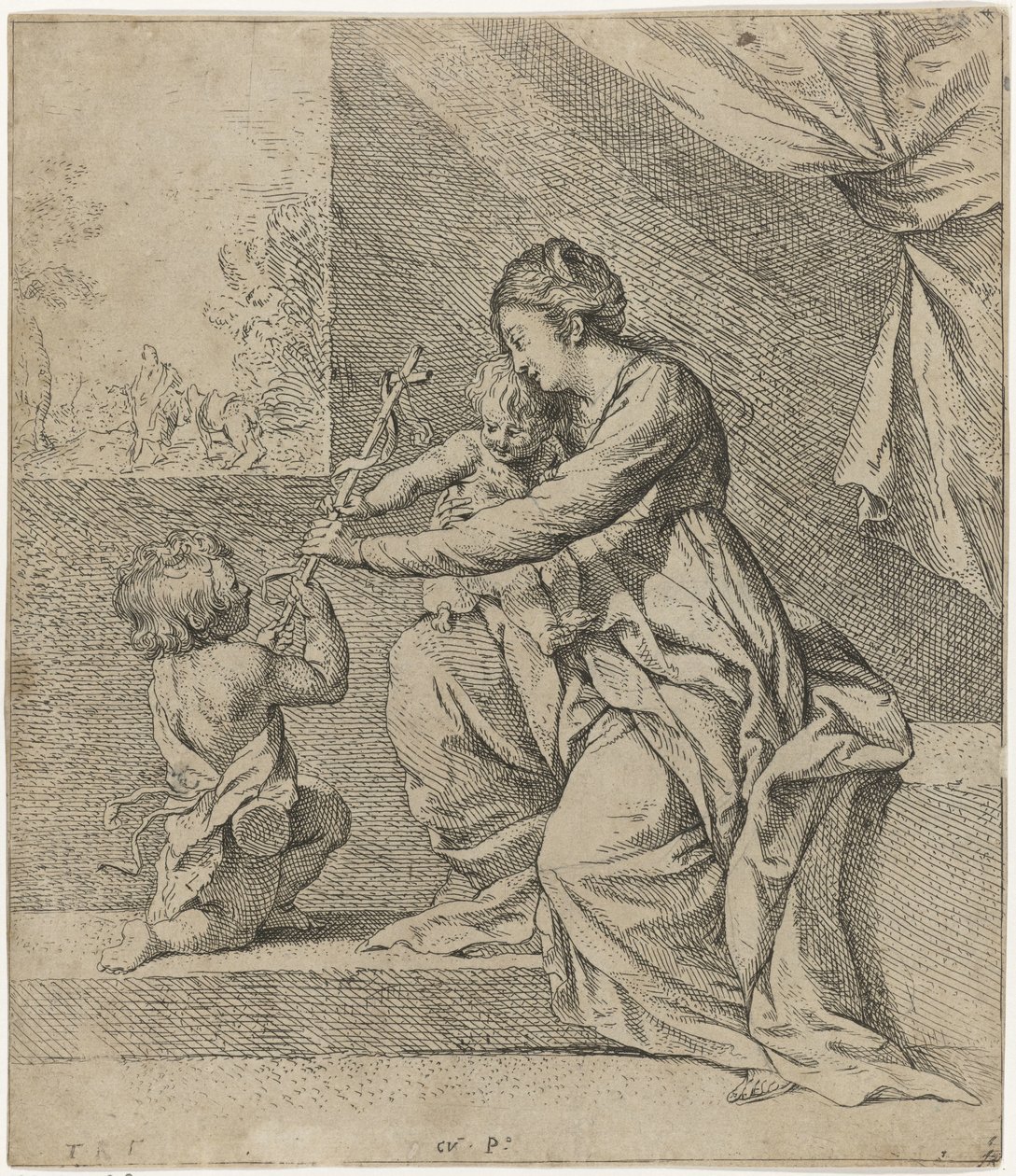 Marie avec le Christ et Jean-Baptiste - Theodoor Rombouts