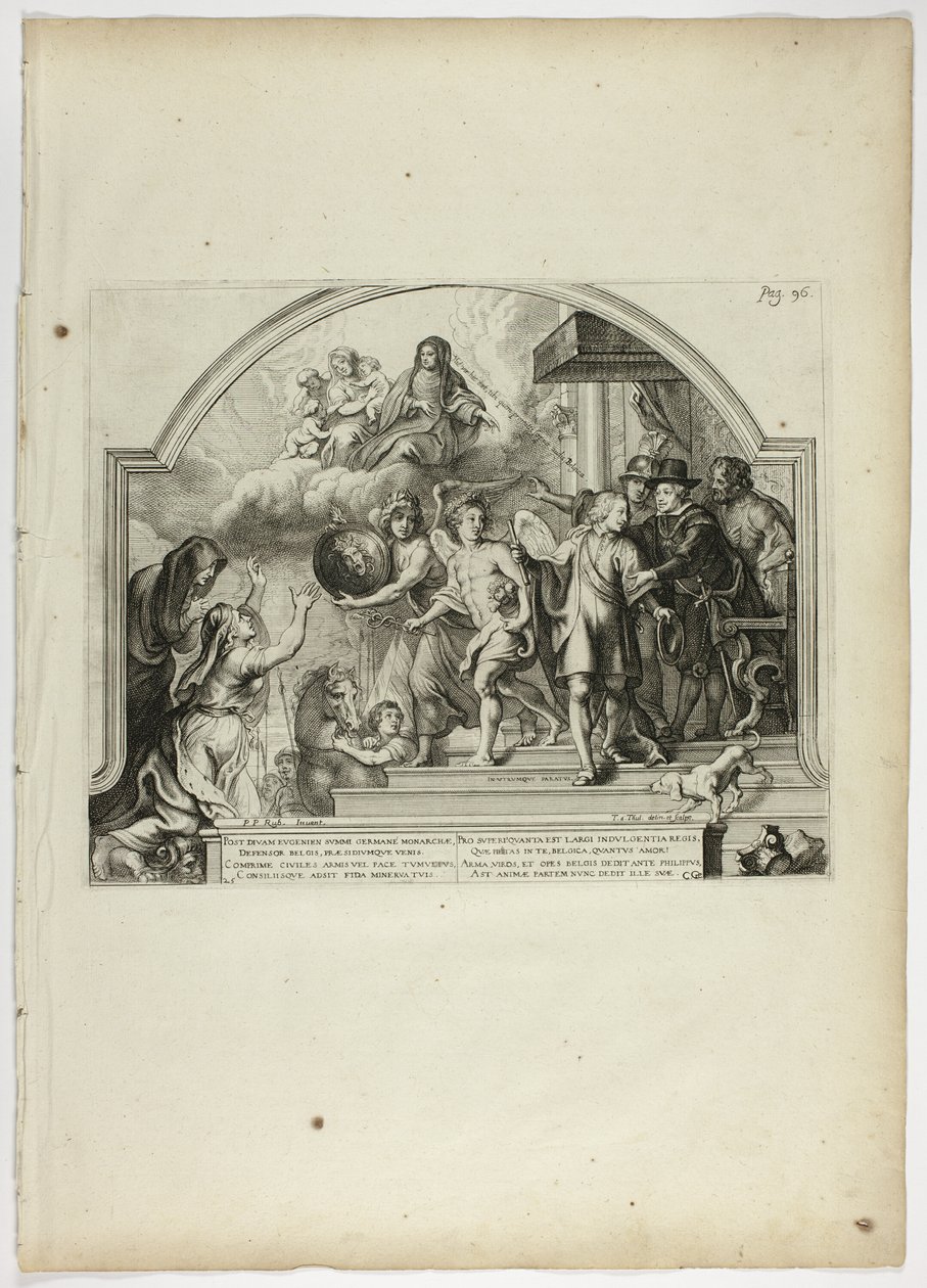 Philip IV nommant le prince Ferdinand gouverneur des Pays-Bas, planche 25 de Casperius Gevartius, Pompa Introitus Honori Serenissimi Principis Ferdinandi (Entrée triomphale du très serein et honorable cardinal-infant Ferdinand) - Theodoor van Thulden
