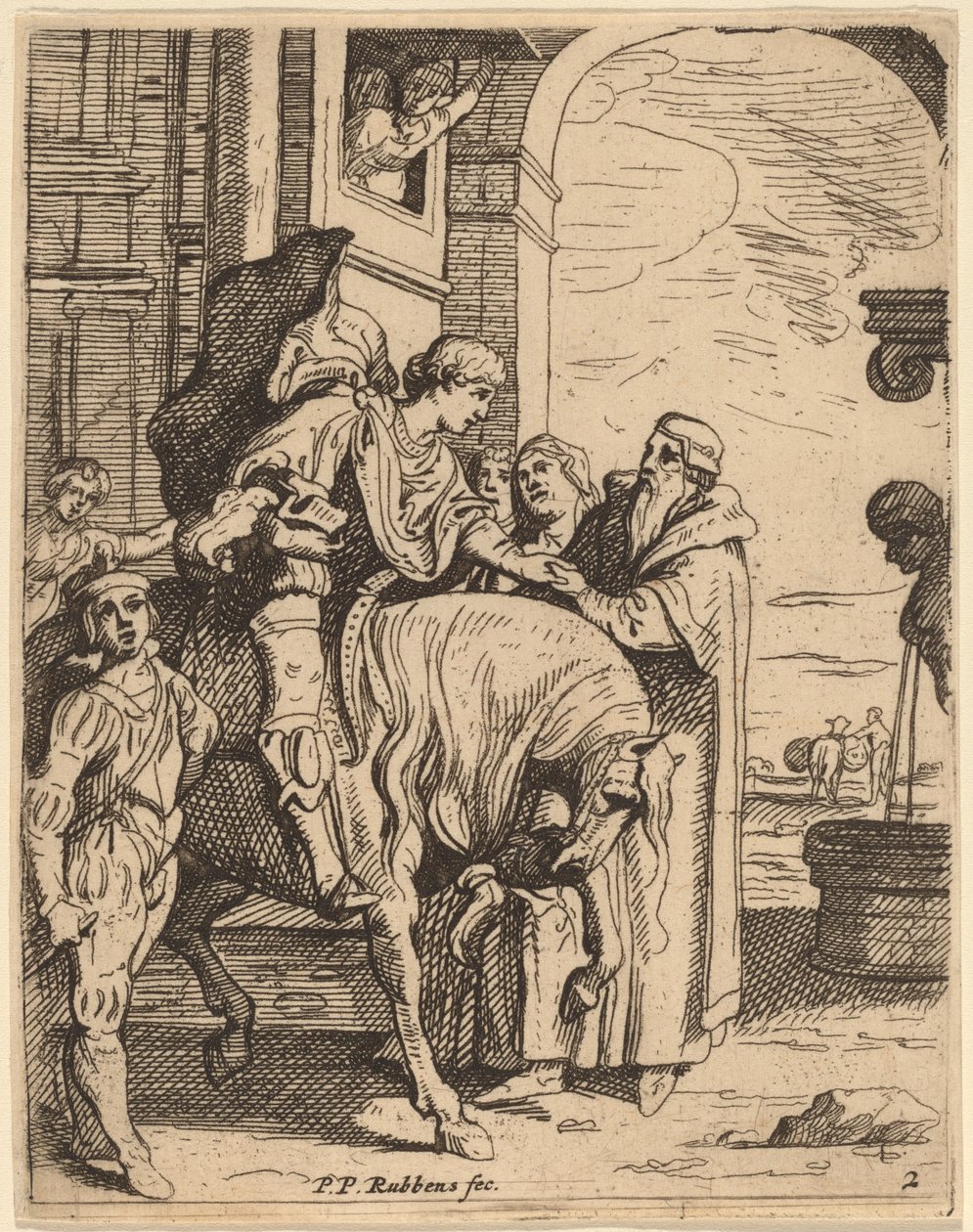 Le Fils Prodigue fait ses adieux à son père - Theodoor van Thulden after Sir Peter Paul Rubens