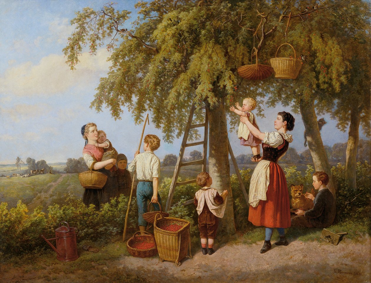 La récolte des cerises - Theodor Hosemann