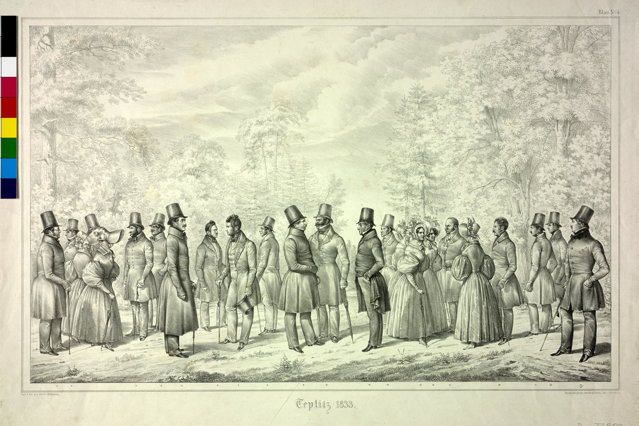 Souvenirs de Teplice. Saison des bains 1833. feuille 4 - Theodor Hosemann