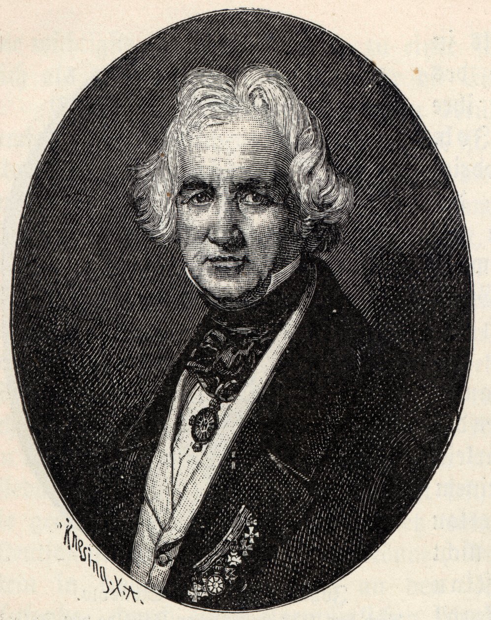Portrait du sculpteur Christian Daniel Rauch 1777-1857 - Theodor Knesing