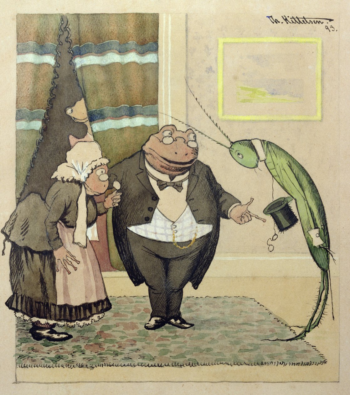 Le jeune M. Green rend visite - Theodor Kittelsen