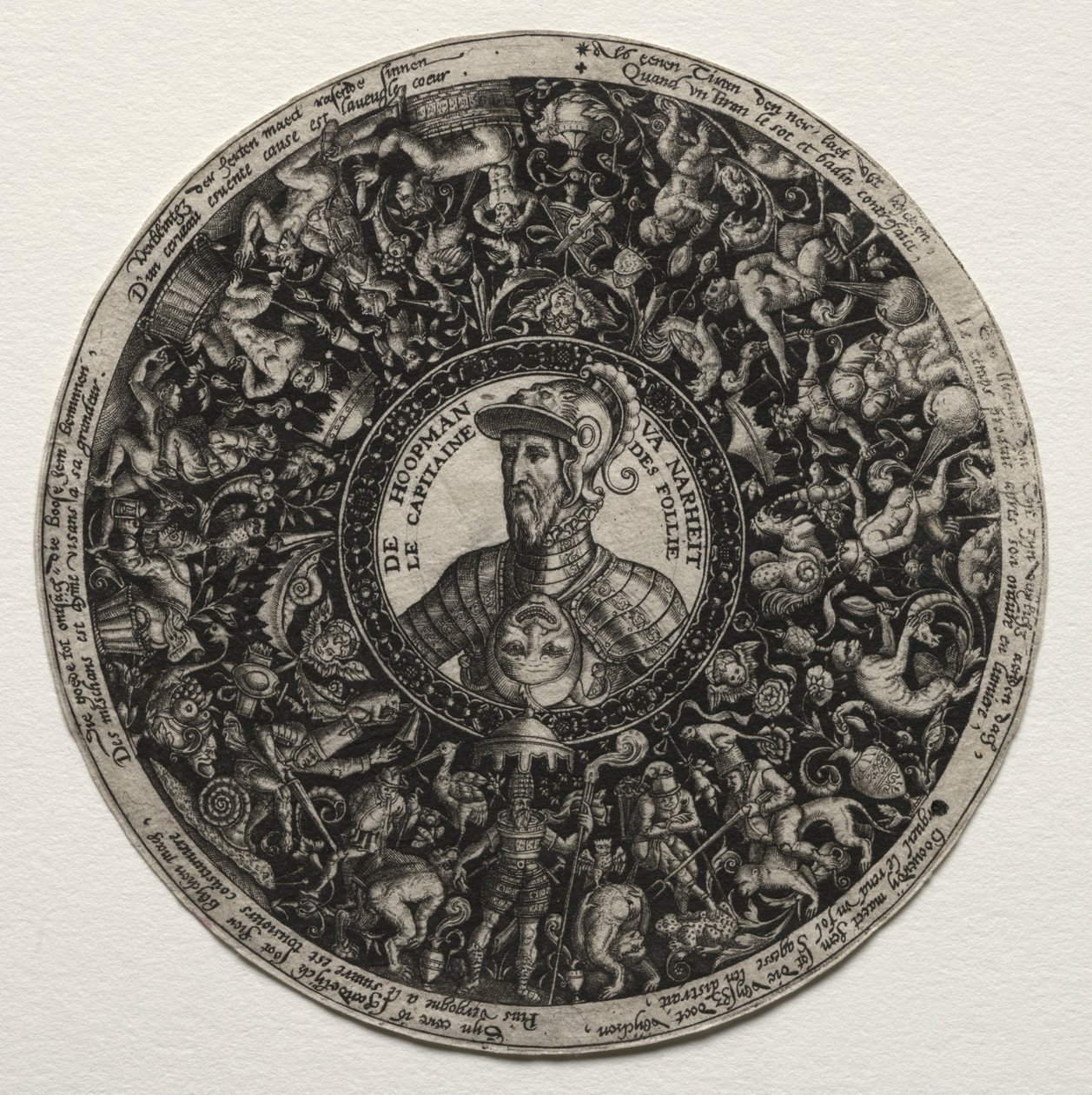 Conception pour un plat avec médaillons - Theodor de Bry