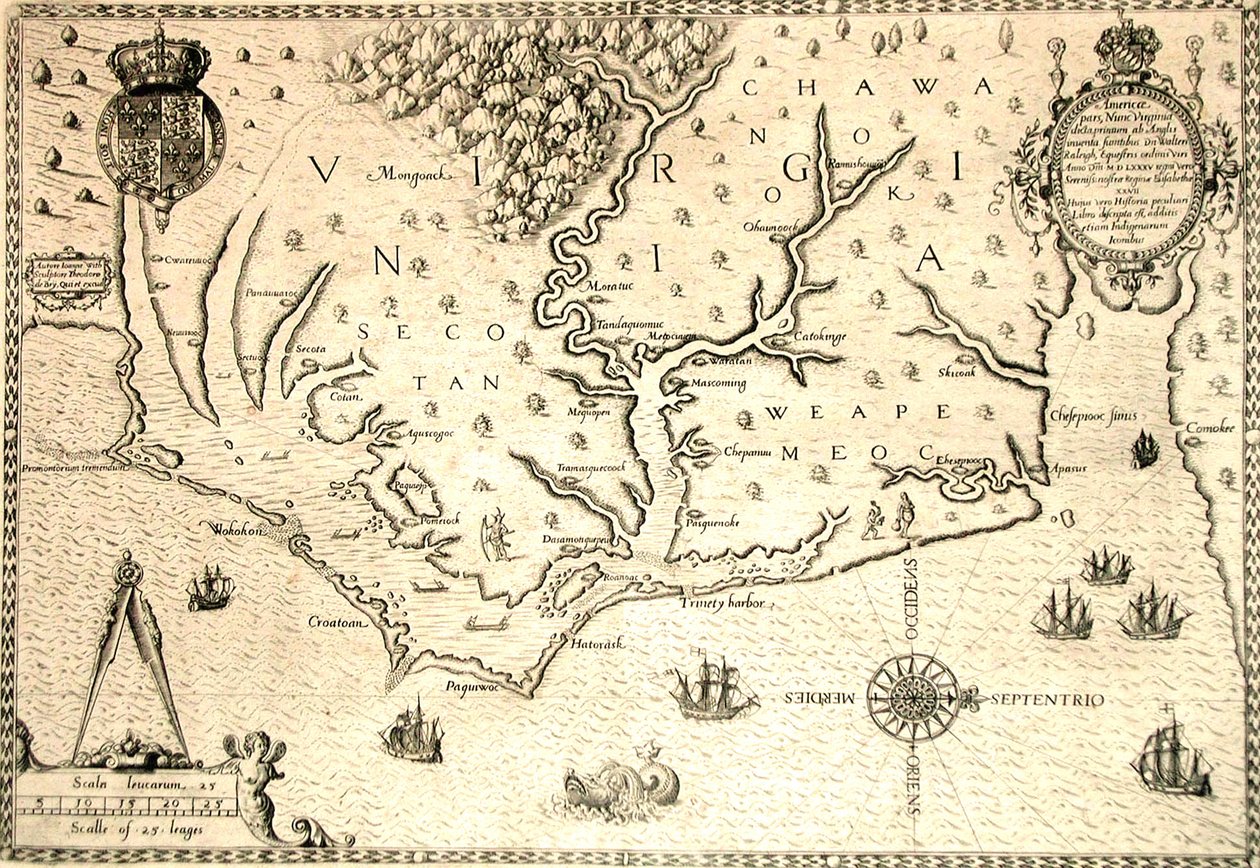 Carte de 1590 gravée par Theodore de Bry d