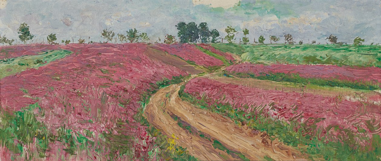 Champ de Sainfoin près de Znaim II, vers 1893 (huile sur toile sur bois) - Theodor von Hormann