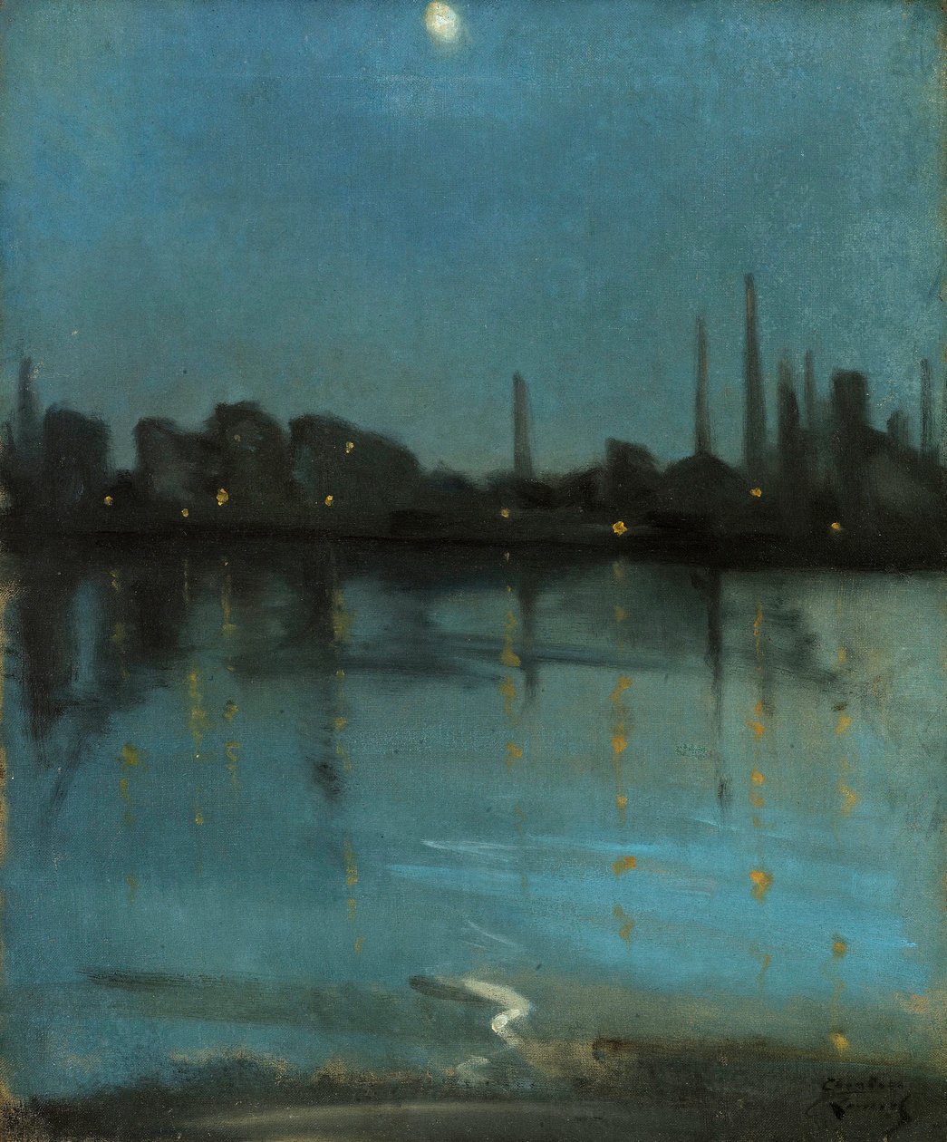 Battersea et la Tamise depuis Chelsea, vers 1890 - Theodore Roussel