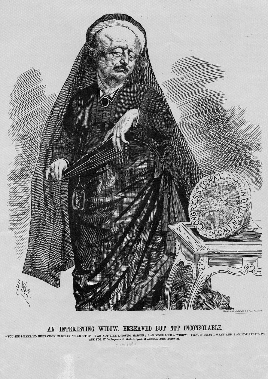 Une veuve intéressante : endeuillée mais pas inconsolable, Graphic Co. Lith, New York, 1876 - Theodore Wust