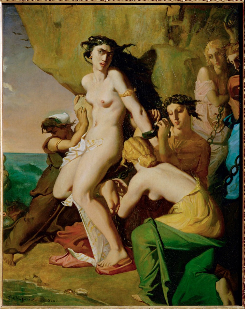 Andromède attachée au rocher par les Néréides - Andromeda chained to the rock by the mermaids ... - Théodore Chassériau