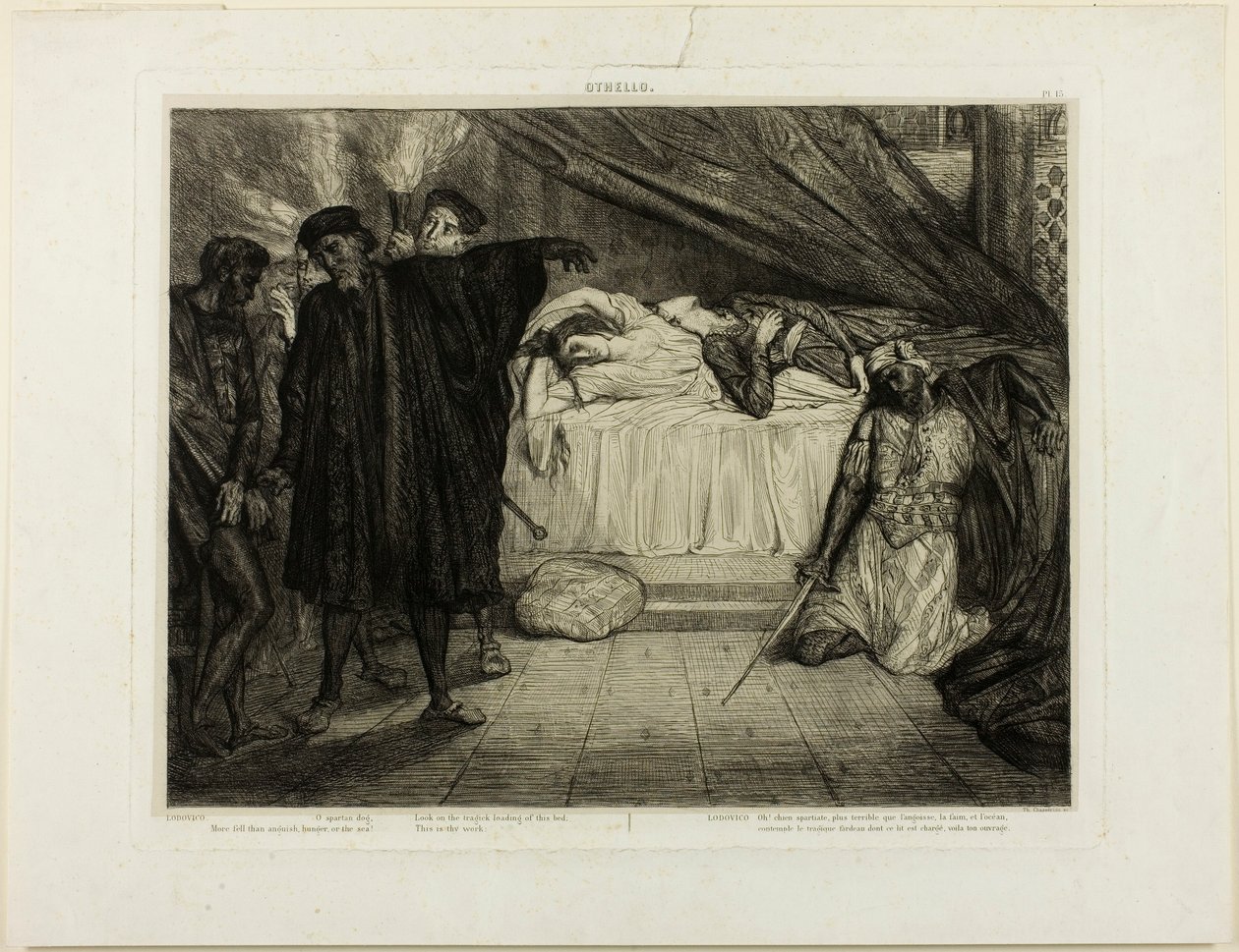 O chien spartiate, planche quinze de Othello - Théodore Chassériau