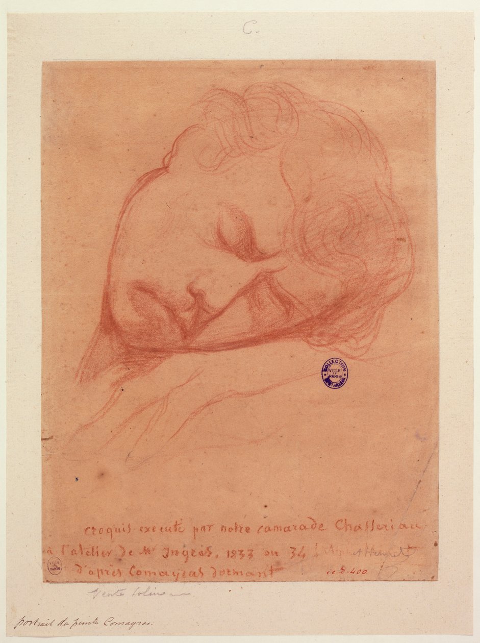 Portrait du peintre Comayras dormant - Théodore Chassériau