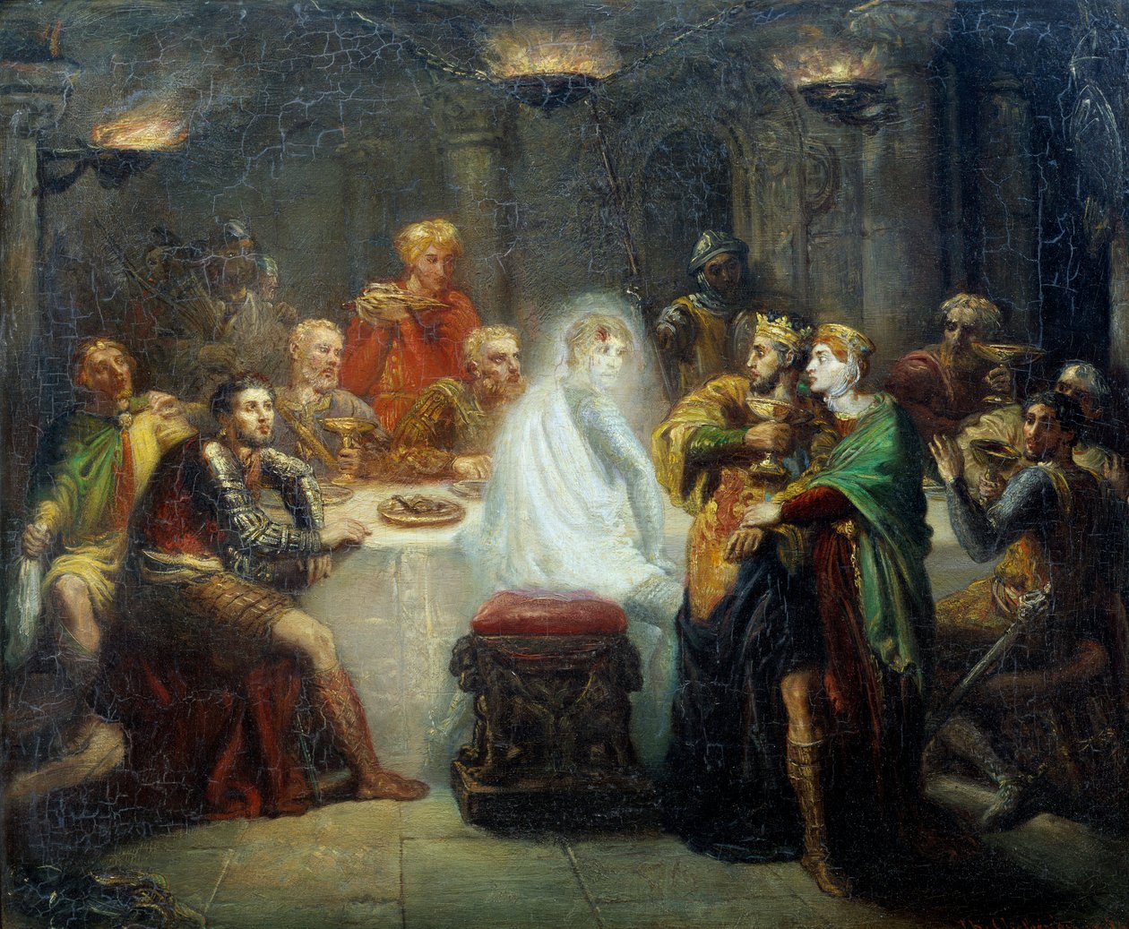 Le spectre de Banco, illustration pour MacBeth de William Shakespeare - Théodore Chassériau