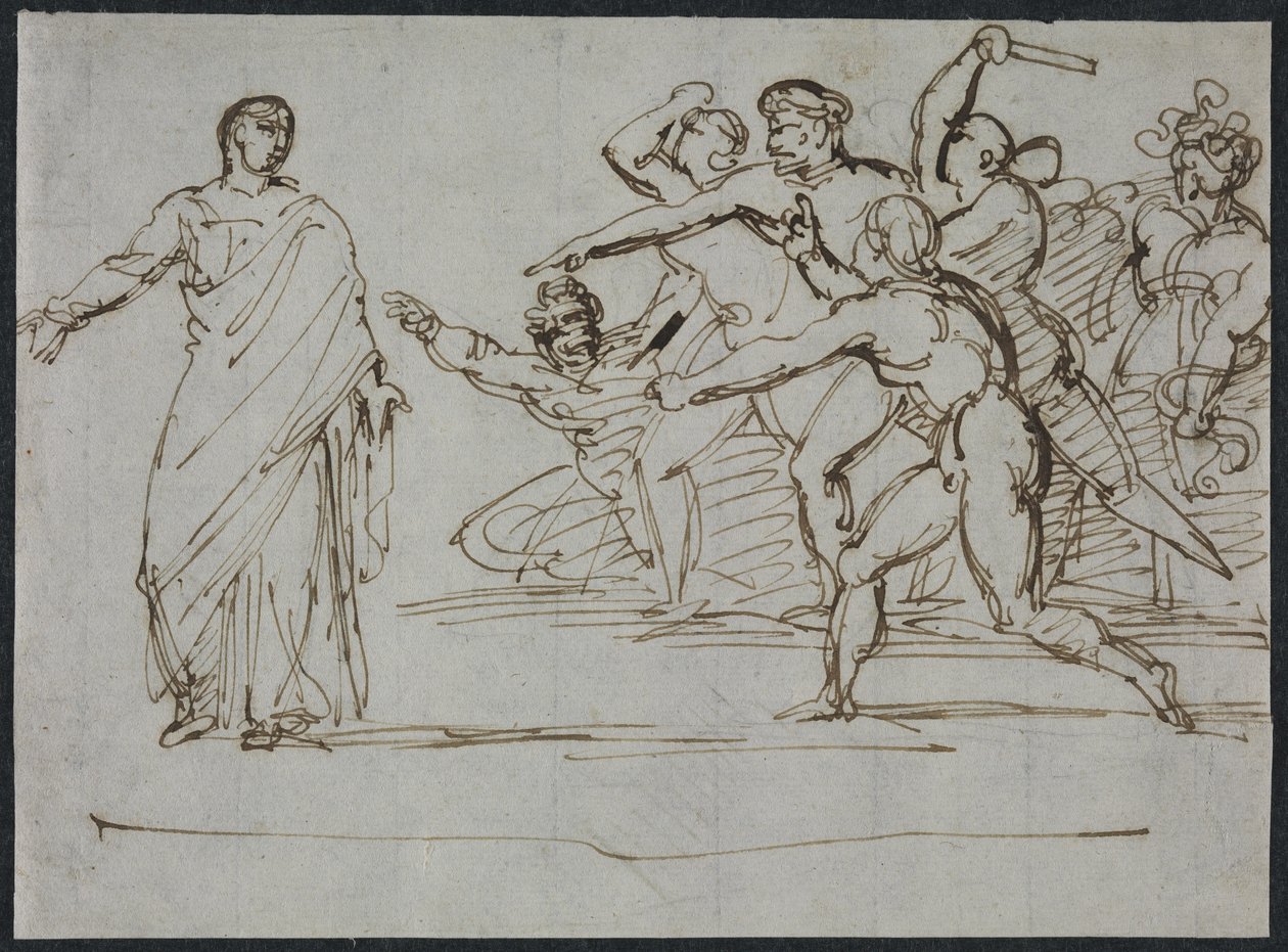 Assassinat de Tibère - Theodore Gericault