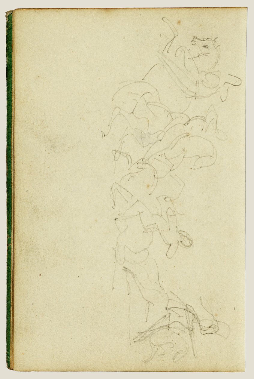 Escarmouche de cavalerie impliquant quatre cavaliers - Theodore Gericault