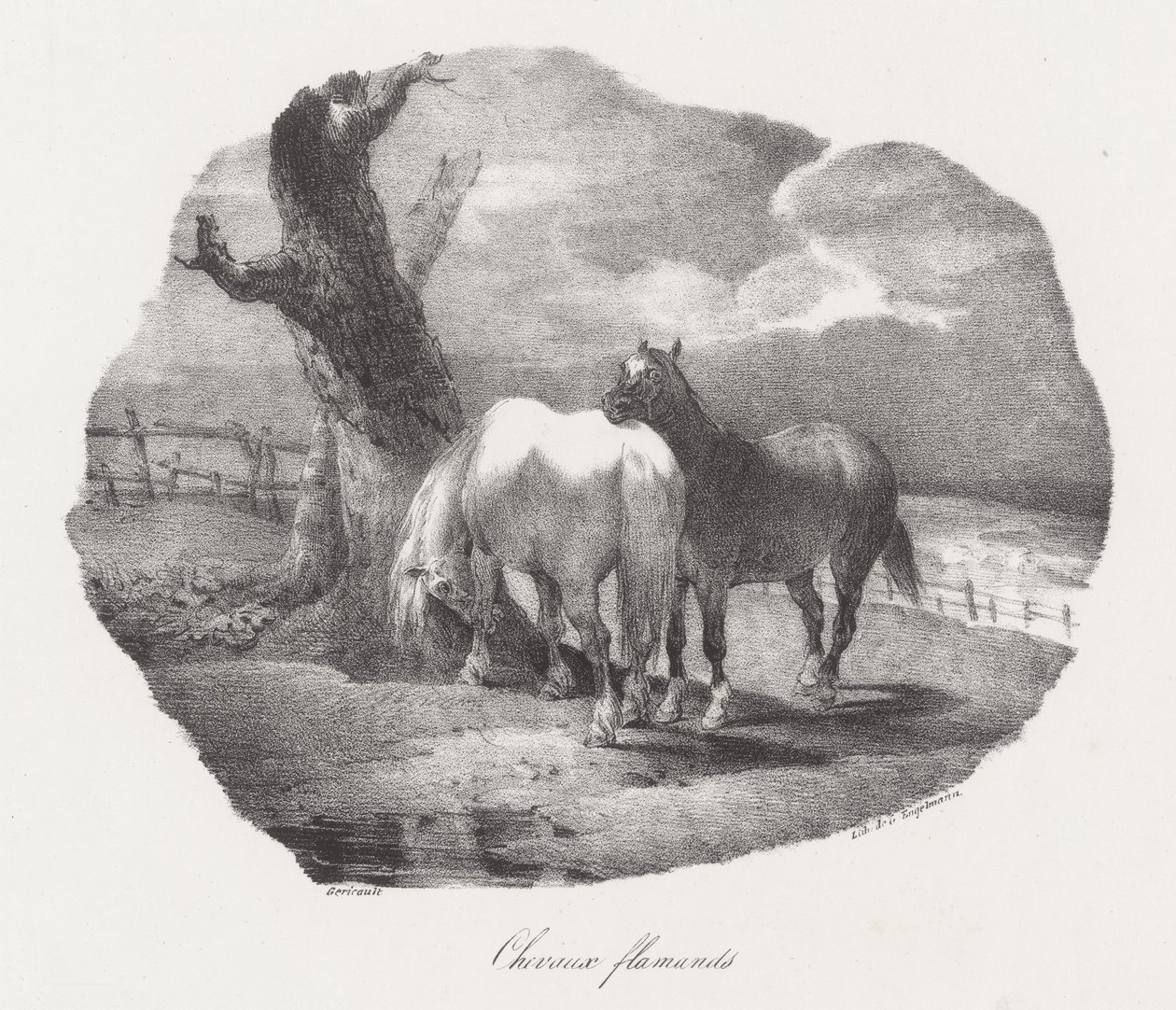 Chevaux flamands (Flemish Horses) - Theodore Gericault