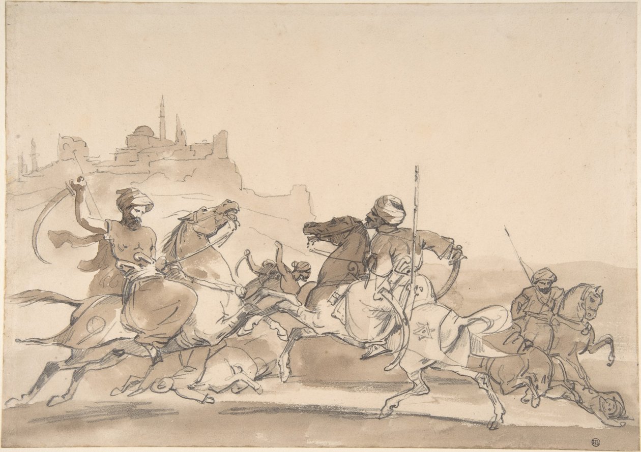 Combat de cavaliers orientaux - Theodore Gericault