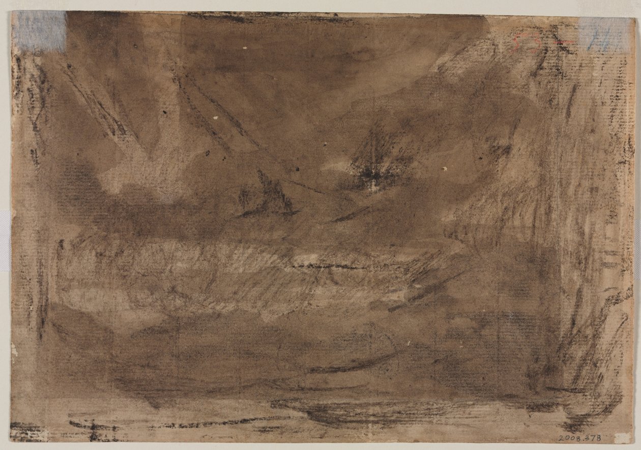 Étude compositionnelle ? (peut-être pour "Le Déluge de Poussin") (verso), c. 1816 - Theodore Gericault