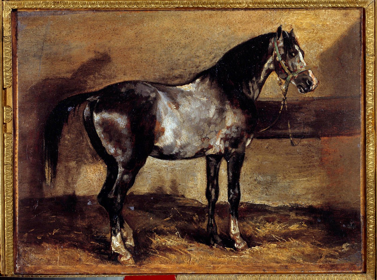Cheval gris au râtelier - Theodore Gericault
