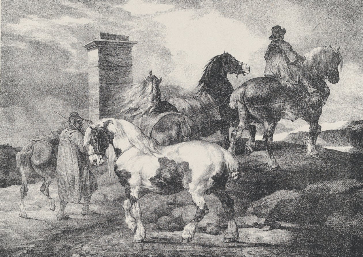 Chevaux allant à une foire - Theodore Gericault