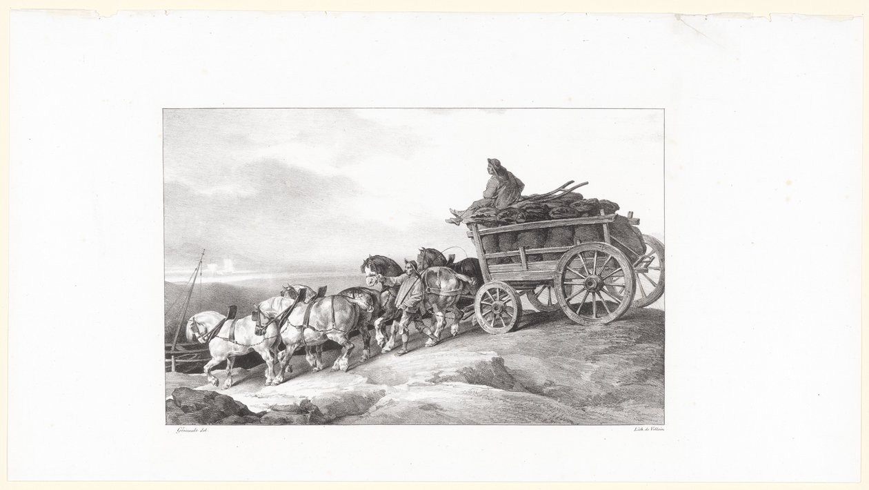 Le Chariot de Charbon (The Coal Wagon) - Theodore Gericault